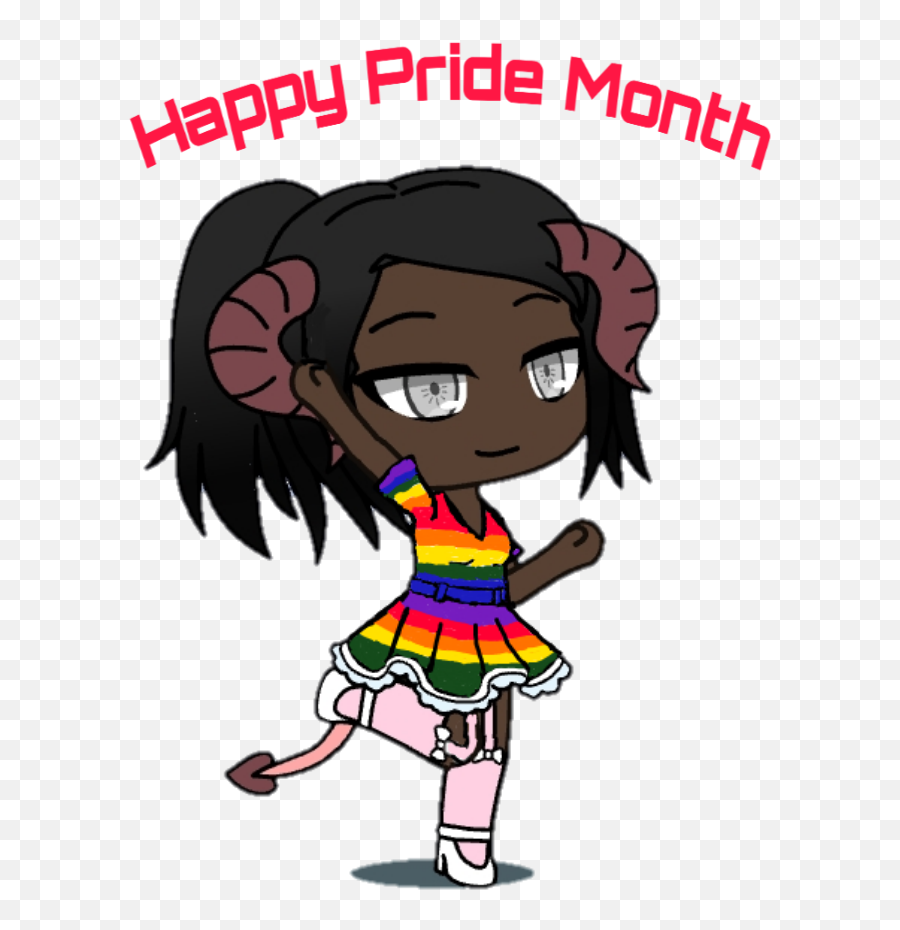 Happy Pride Month And Yes She Is Lesbian Gacha - Cartoon Emoji,Lesbian Emoji
