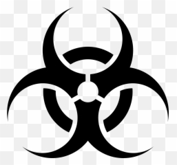 Emojione Bw 2623 - Biohazard Symbol Png