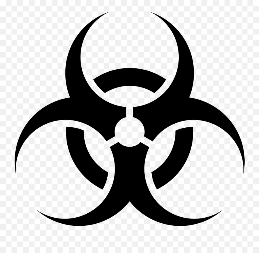 Emojione Bw 2623 - Biohazard Symbol Png Emoji,Victory Emoji