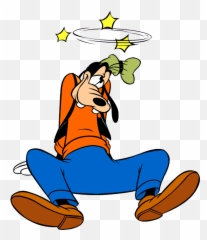 Goofy - 07 0kb Cartoon With Stars Around Head Clipart Cartoon Birds Around Head Emoji,Shooting Bird Emoji