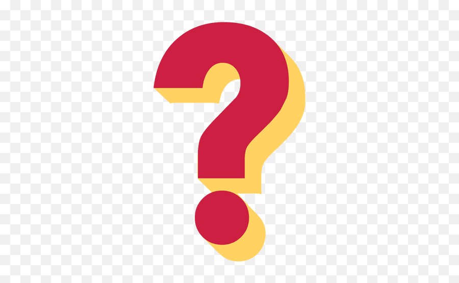Red And Yellow 3d Question Mark - Transparent Png U0026 Svg Question Mark Png Emoji,Question Mark Emoticon