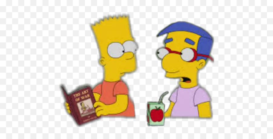 Bart Simpson 2 Stickers For Whatsapp - No Good Read Goes Unpunished Emoji,Simpson Emoji