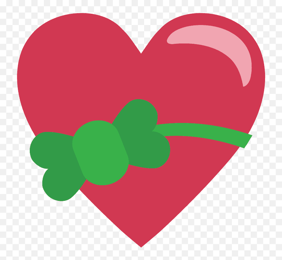 Heart With Ribbon Emoji Clipart - Heart,Emoji Heart With Bow