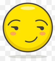 Smirking Face Emoji Clipart - Stickers For Non Verbal Communication