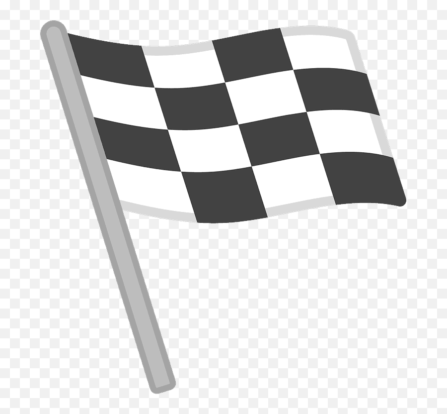 Chequered Flag Emoji Clipart - Race Flag Emoji,Rainbow Flag Emoji