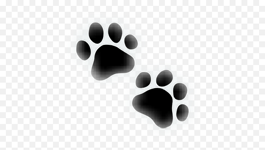 Pawprintemojiblackdoginteresting - Doggy Paws Emoji,Paw Print Emoji