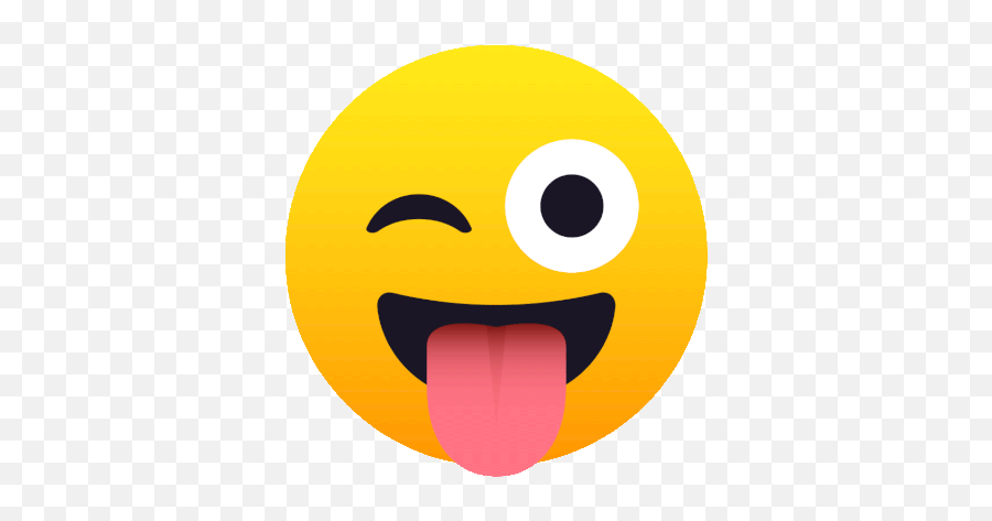 Winking Face With Tongue Joypixels Gif - Winking Emoji Gif With Tongue,Winking Emoji Gif