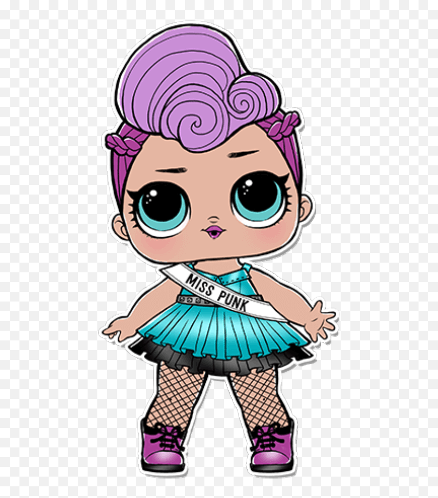 Lol Surprise Miss Punk Clipart - Large Size Png Image Pikpng Miss Punk Lol Surprise Doll Emoji,Punk Emoji