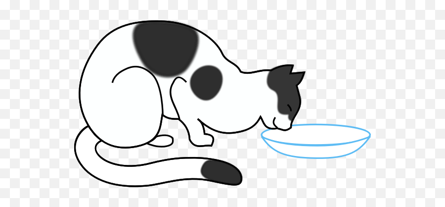 Cat Drinking Milk From Pot Vector Image - Cat Drinking Milk Drawing Emoji,Fingerguns Emoji