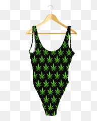 Weed One - Piece Sleeveless Emoji