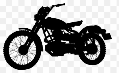 Free Bike Bicycle Vectors - Vintage Motorcycle Silhouette Png Emoji,Harley Davidson Emoji