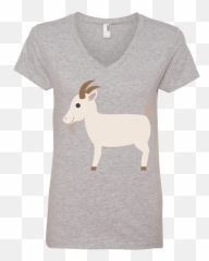 Download Goat Emoji Ladies V Neck T,Goat Emoji Png