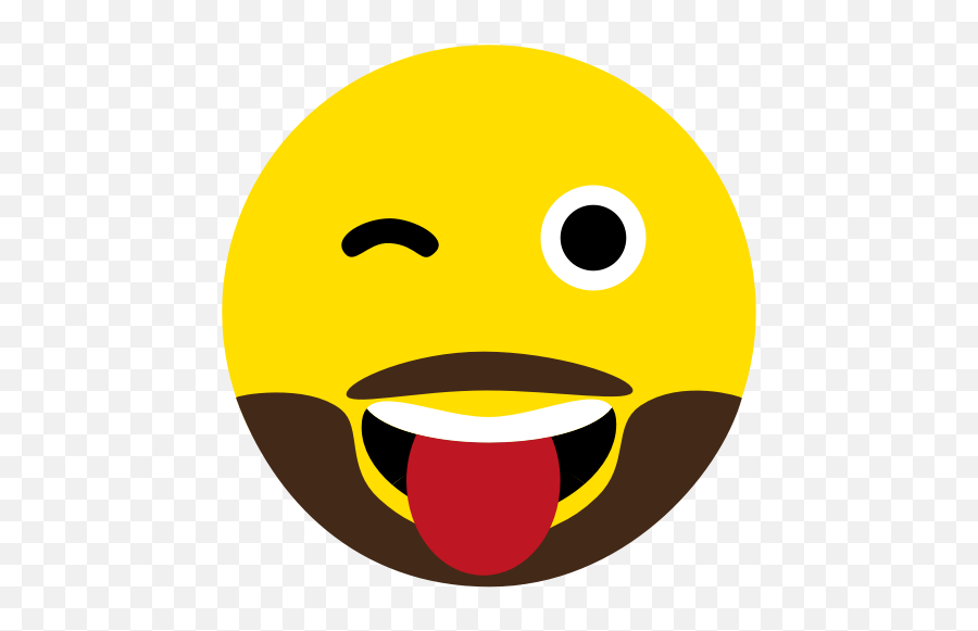 Beard Emoji Eyes Face Naughty Icon - Icon Emoji,O Face Emoji