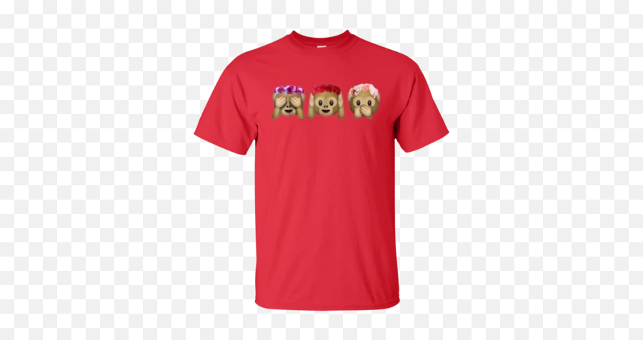 Three Emoji Monkey Shirt Flower Hear Speak See No Evil Shirt - Aclu T Shirt Immigration,See No Evil Emoji