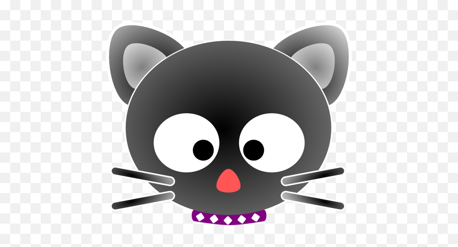 Cute Cartoon Cat Portrait Vector Drawing - Cute Kitty Svg Free Emoji,Kawaii Emoticon