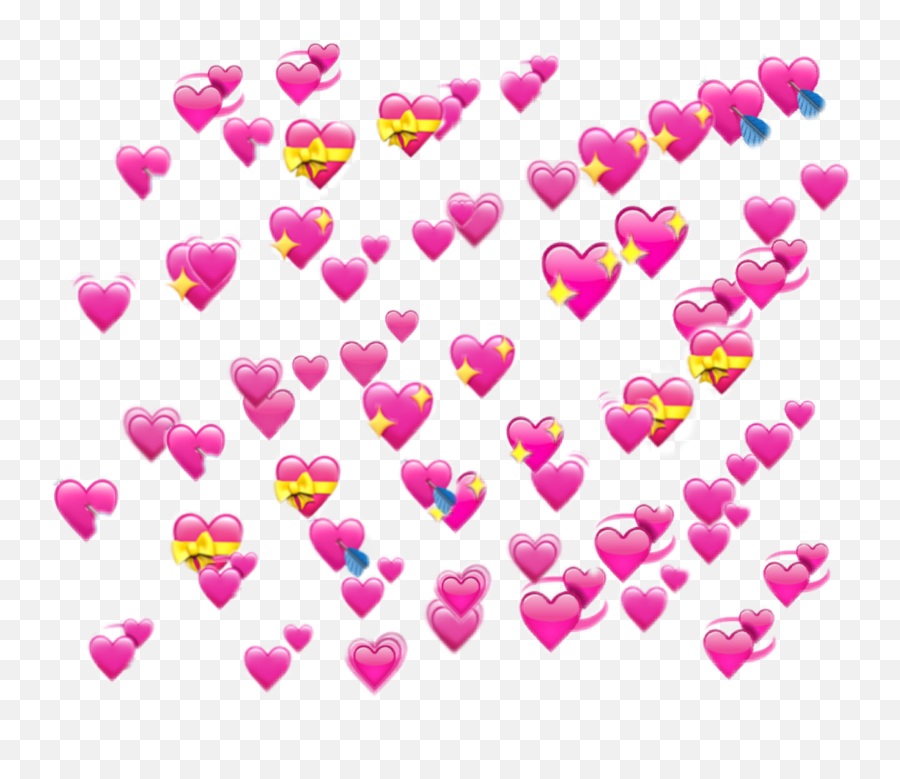 Pink Cool Edit Fanpage Tumbrl Hearts - Transparent Heart Emoji Meme Png,Cool Heart Emojis