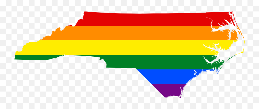 Lgbt Flag Map Of North Carolina - North Carolina Gay Flag Emoji,Lgbt Flag Emoji