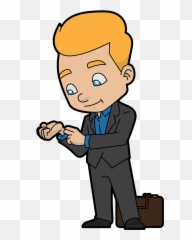 A Cartoon Man Fixing His Cuffs - Svg Emoji