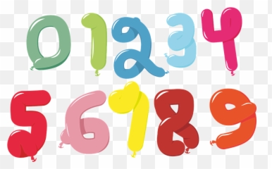 Balloon Numbers 1 - 2 3 4 5 Png Emoji