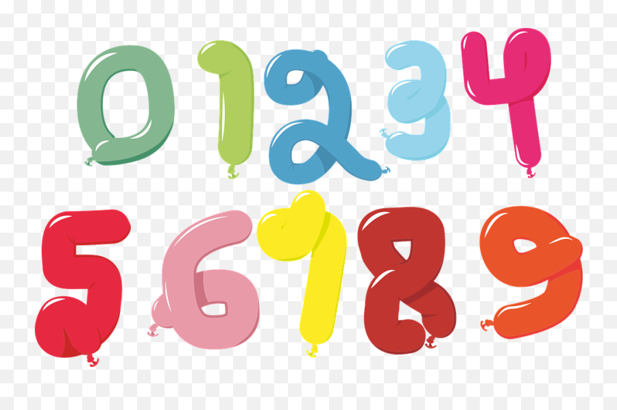 Balloon Numbers 1 - Numbers 1 2 3 4 5 Png Emoji,Birthday Emoji Message