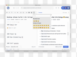 Desktop Esteem Surfer 2 - Screenshot Emoji