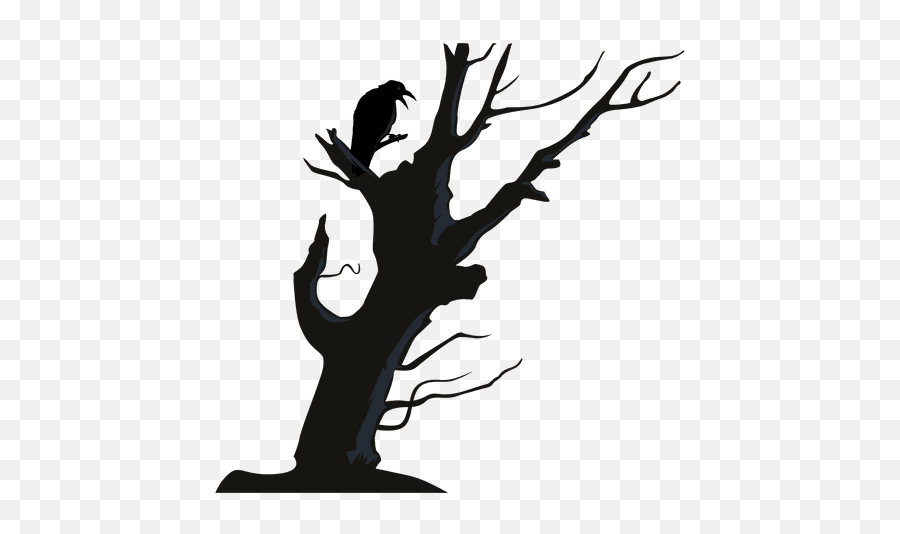 Transparent Png Svg Vector File - Crow On A Tree Png Emoji,Crow Emoticon