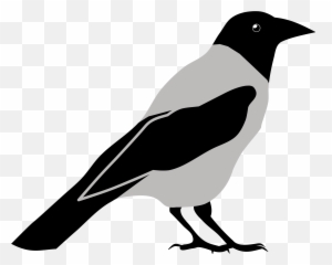 Crow Clipart Black And White Png - Crow Clipart Black White Emoji,Crow Emoji