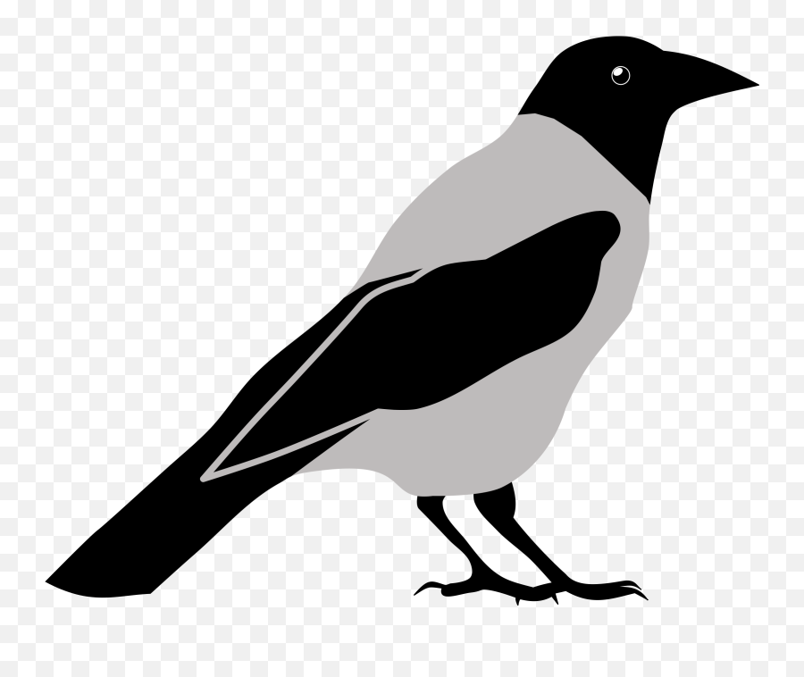 Crow Clipart Black And White Png - Crow Clipart Black White Emoji,Crow Emoji