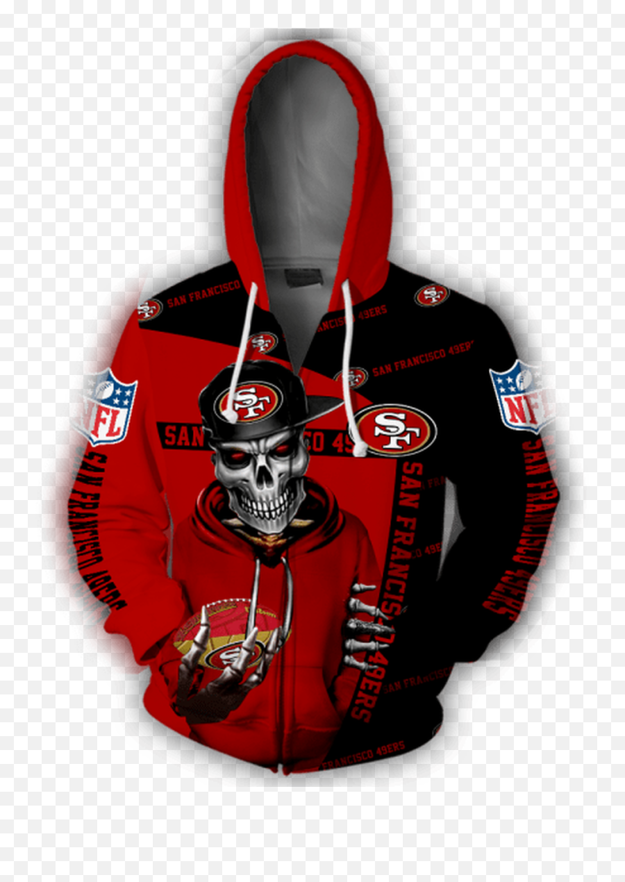 49ers Logo Hoodies - San Francisco 49ers Emoji,Emoji Hoodies