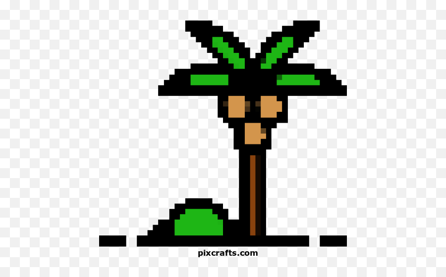 Coconut - Printable Pixel Art Clip Art Emoji,Palm Tree Emoticons