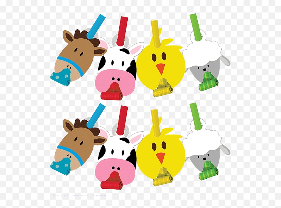 Farmhouse Fun Party Blowers - Animales De Farmhouse Fun Png Emoji,Fishnet Emoji