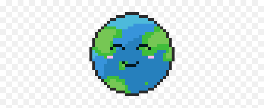 Earth - Earth Pixel Art Emoji,Earth Emoticon