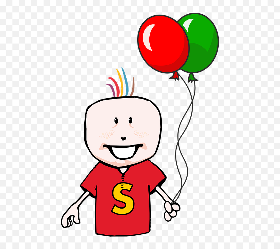 Balloon Happy Child - Birthday Boy Cartoon Png Emoji,Party Horn Emoji