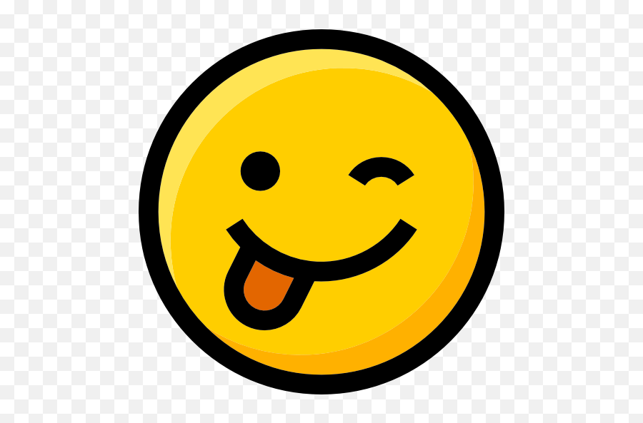 Emoticons Emoji Wink Ideogram Faces Tongue Smileys - Emoji React,Emoji Wink