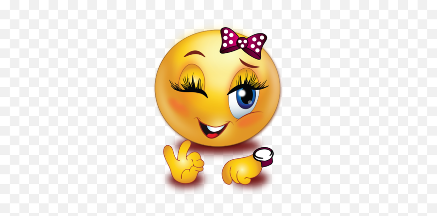 Winking Girl Perfect Timing Emoji - Smiley Emoji,Wink Emoticon