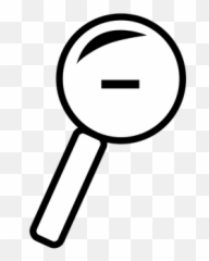 White Magnifying Glass Vector Image - Lupa Blanco Y Negro Png Emoji