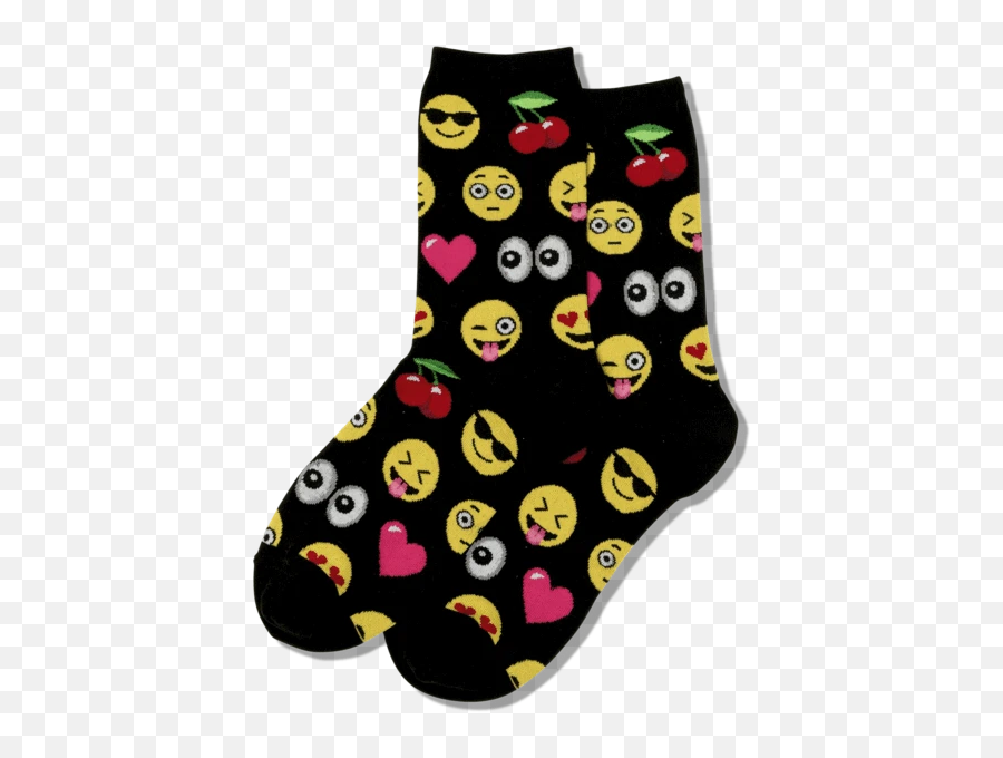 Womens Emoji Crew Socks - Sock,Boot Emoji