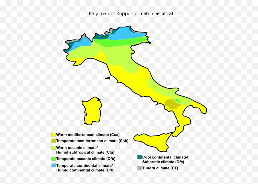 Climate Classification - Italy Climate Map Emoji,South Carolina Emoji