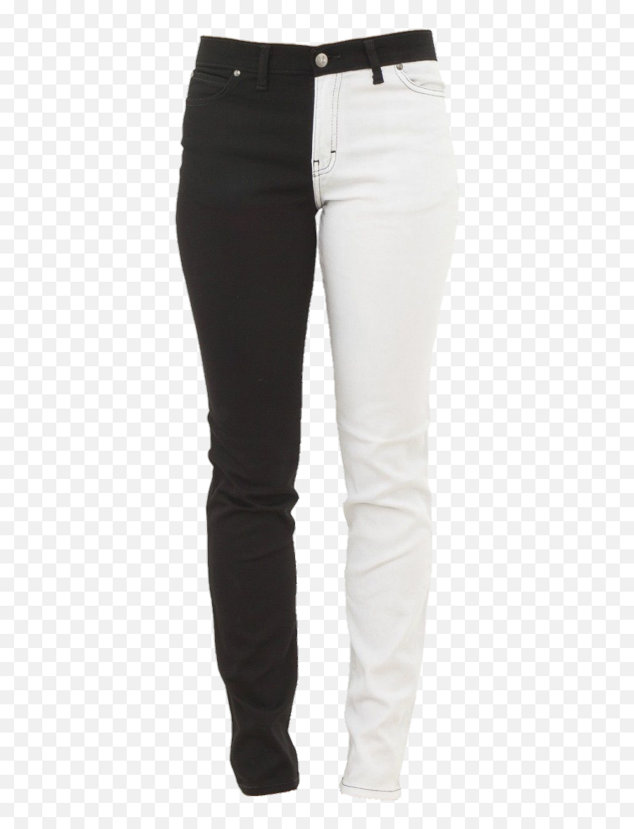 Jeans Pants Split Black White Clothes - Pocket Emoji,Emoji Clothing ...
