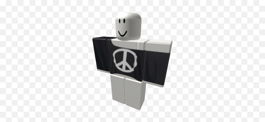 Shoulder Top With White Peace Sign - Canada Goose Jacket Roblox Emoji,Emoticon Peace Sign