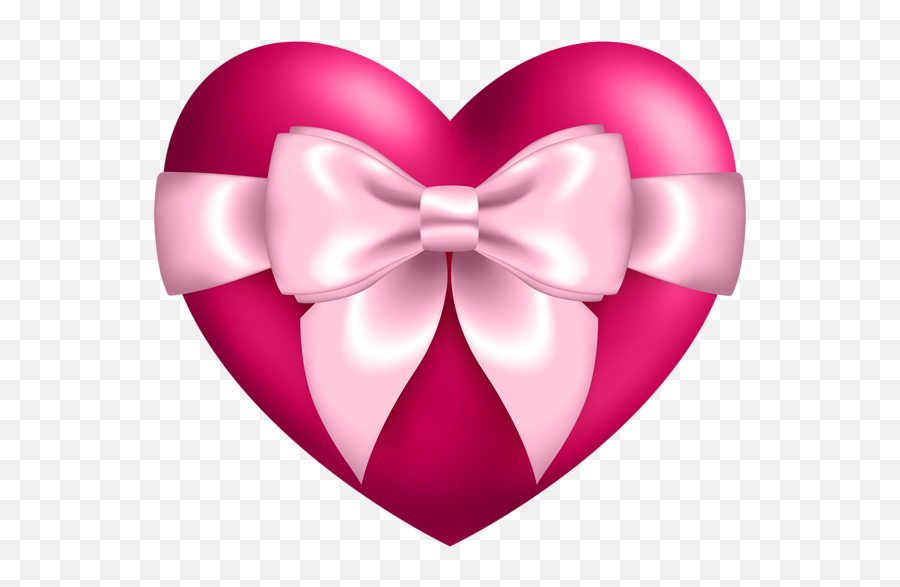 Heart Art - Pink Heart With Ribbon Emoji,Pink Ribbon Emoticon