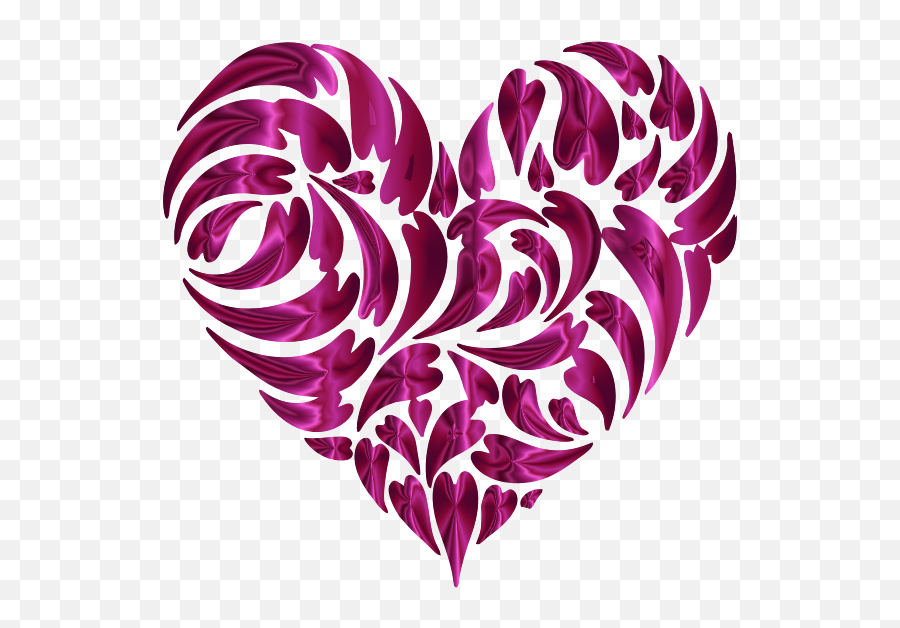 Abstract Distorted Heart Fractal Pink - Sticker Pencak Silat Emoji,Rainbow Heart Emoji Twitter