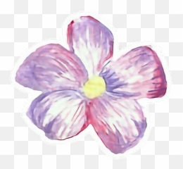 Flores Png Tumblr - Watercolor Purple Flower Png Emoji,Emoji Flowers