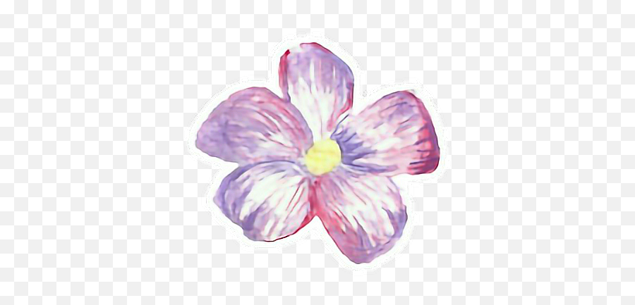 Flores Png Tumblr - Watercolor Purple Flower Png Emoji,Emoji Flowers