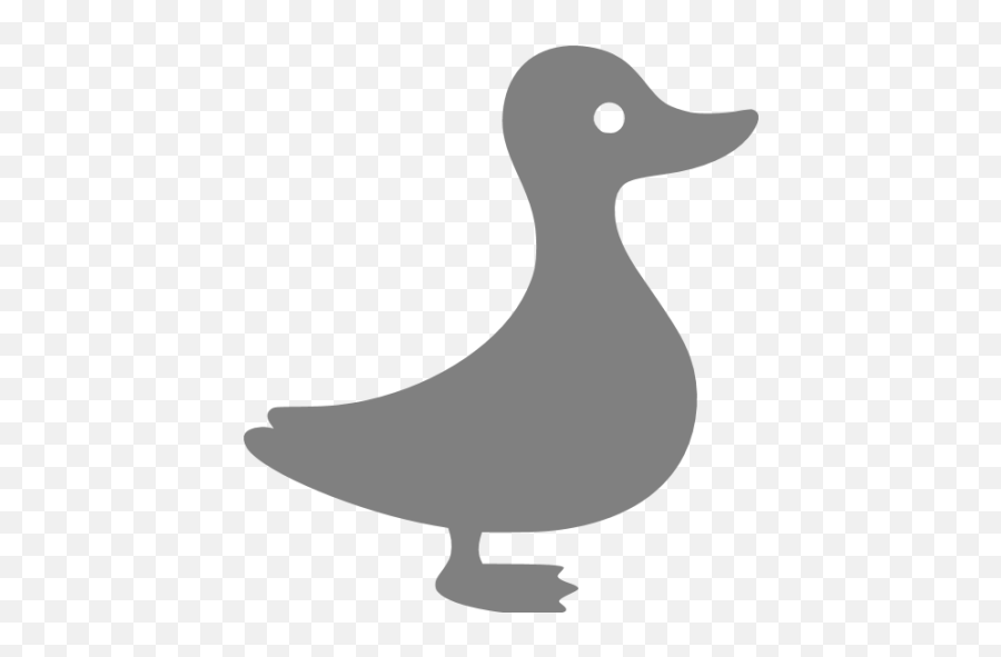 Gray Duck Icon - Free Gray Animal Icons Red Duck Png Emoji,Duck Emoticon