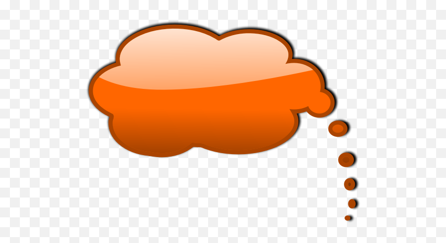 Thinking Cloud Png Download - Thinking Cloud Emoji Icon Transparent Background Orange Speech Bubble,Thinking Emoji Transparent Background