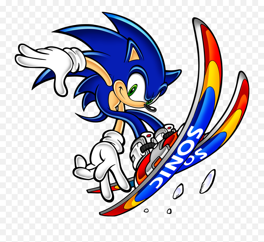 Skis Clipart Ski Jump - Sonic The Hedgehog Skiing Png Sonic Skiing Emoji,Sonic The Hedgehog Emoji