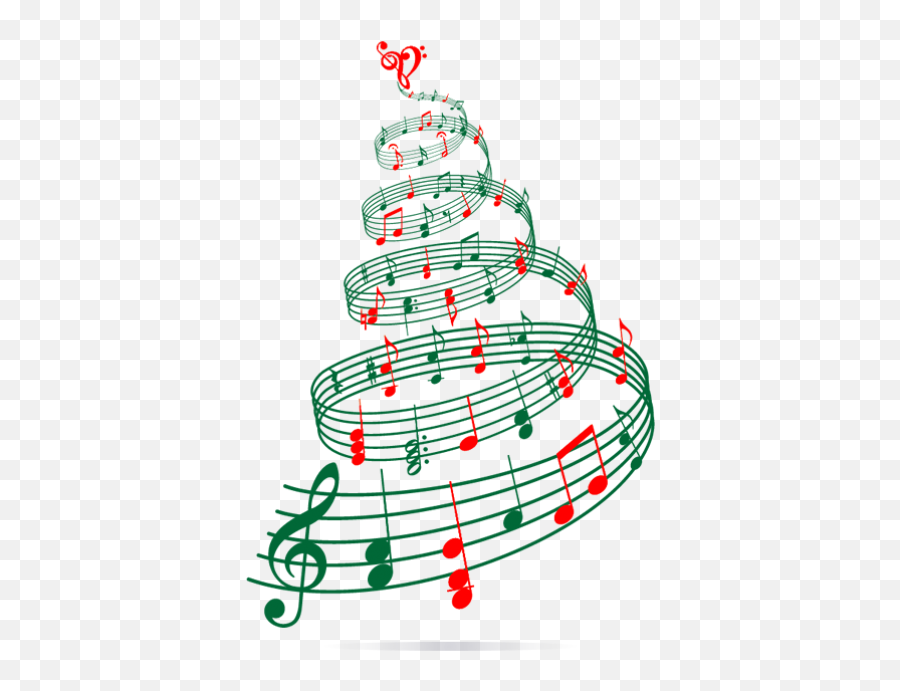 Music Clipart Christmas Tree Music - Christmas Music Clipart Emoji,Christmas Carols Emoji