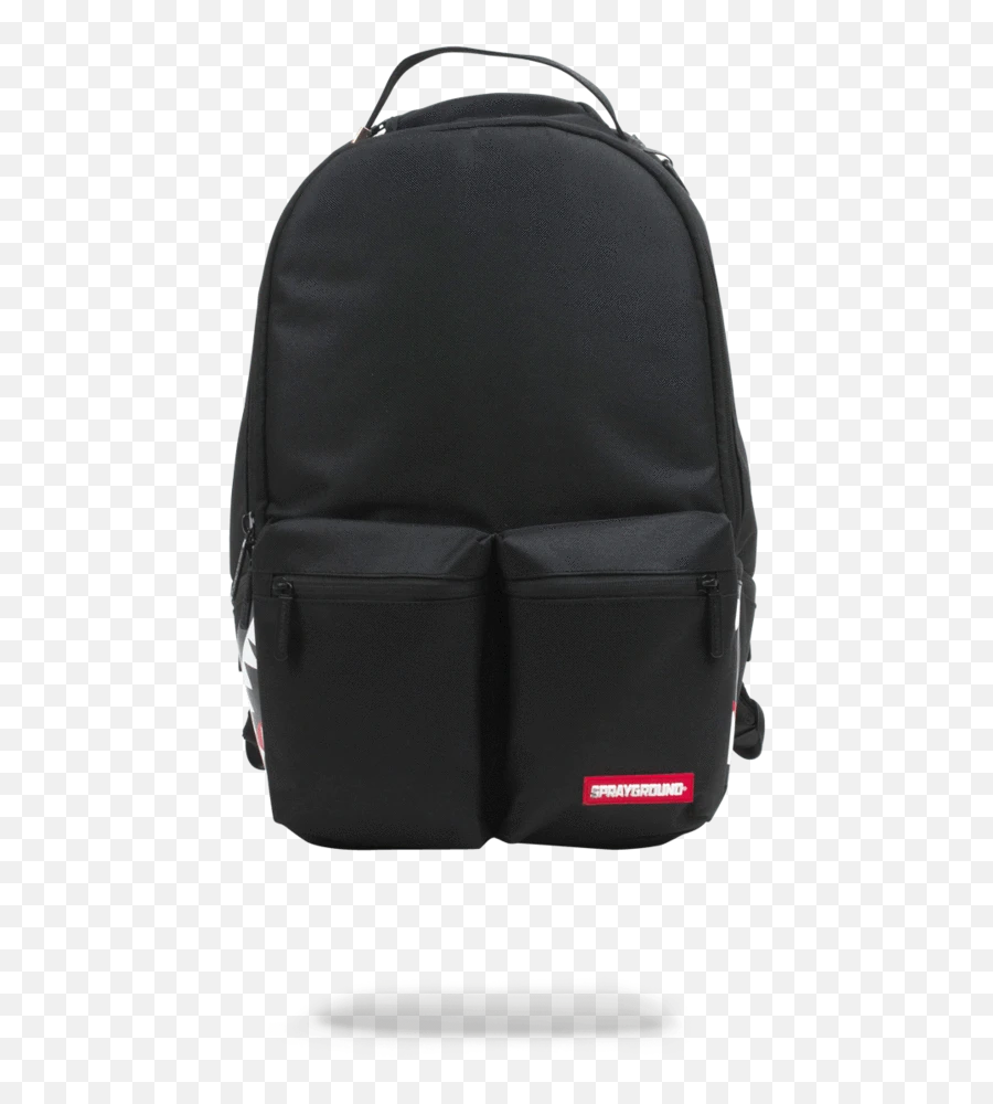 Black Double Cargo Side Shark Backpack - Sprayground Backpack Camo Side Shark Double Cargo Emoji,Black Emoji Backpack