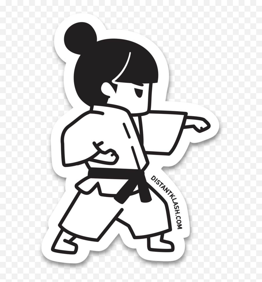 Female Clipart Karate Female Karate - Martial Arts Drawing Emoji,Martial Arts Emoji